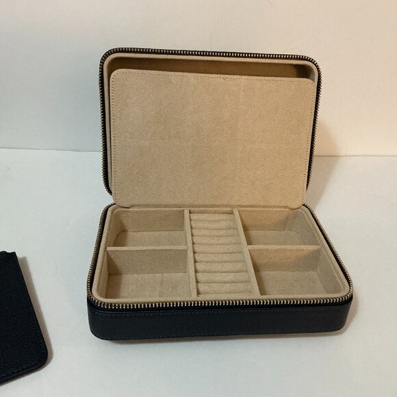 KENDRA SCOTT Jewelry Box Case Leather Black - Picture 6 of 6
